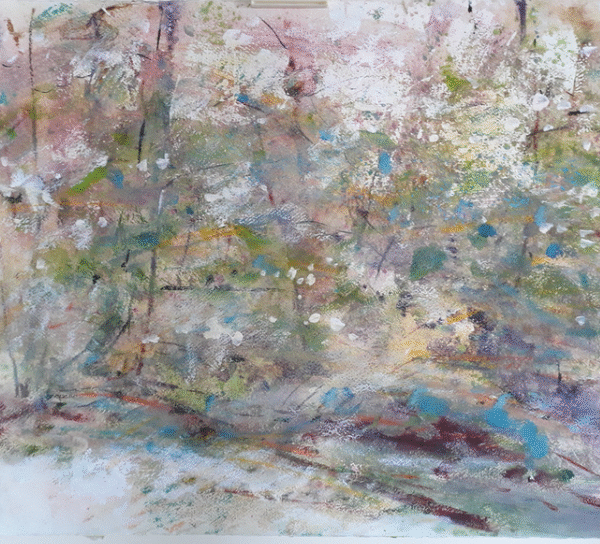 forest storm 22x30 watercolor