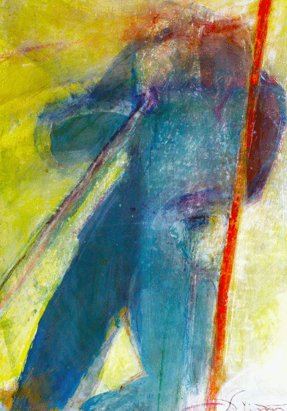 skier and gate Winter Olympics