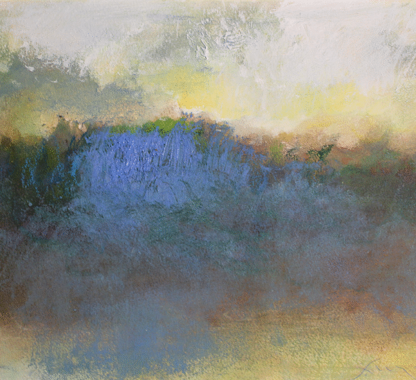 22x30 water color wax color mountain