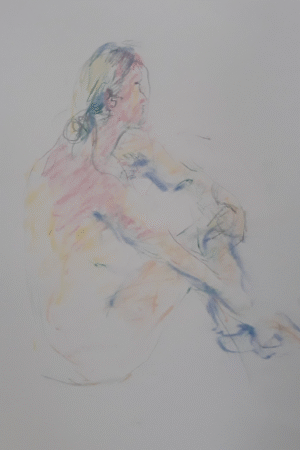 Oil Pastel painting"20x30"from Vermont residency 2019