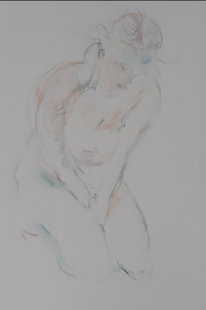 Oil Pastel painting"20x30"from Vermont residency 2019