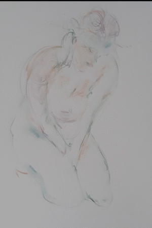 Oil Pastel painting"20x30"from Vermont residency 2019