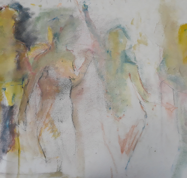 Oil Pastel painting"20x30"from Vermont residency 2019