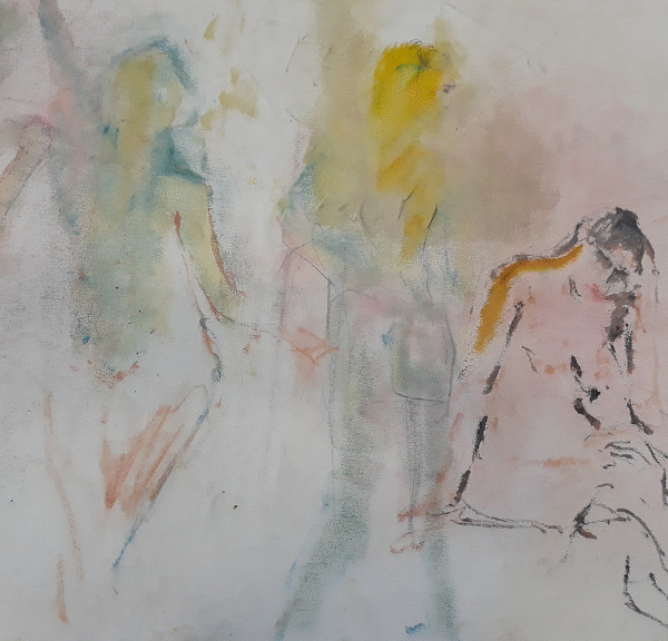 Oil Pastel painting"20x30"from Vermont residency 2019