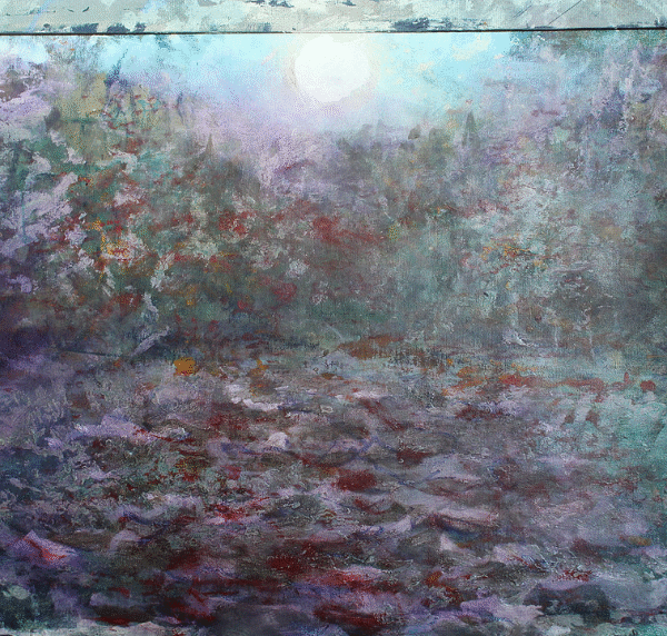 Oil Pastel paintings mountain studies