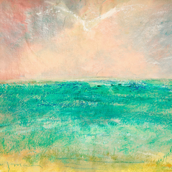 dove over seaoriginal pastel watercolor $1,100