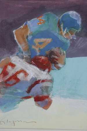 football watercolor illustration $700.