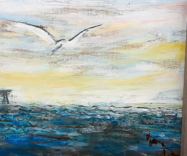 one of six four ft by eight ft wood panels for a Childrens Park