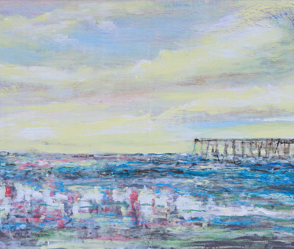 one of six four ft by eight ft wood panels for a Childrens Park