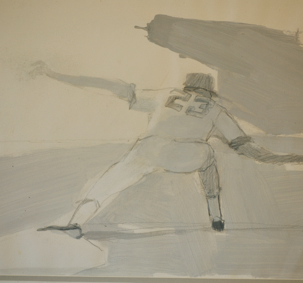 sports pages B&W original drawings starting at $400,