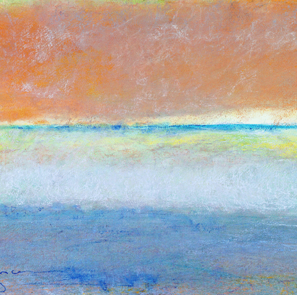 summers last wave original pastel watercolor $2,000 available mixed media 34 X 28